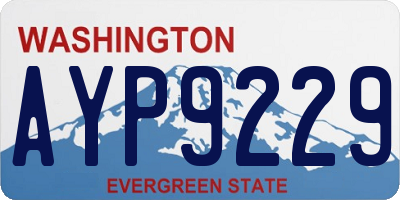 WA license plate AYP9229