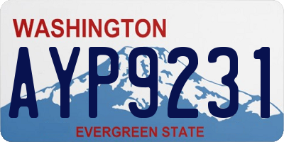 WA license plate AYP9231