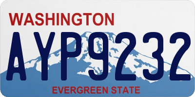 WA license plate AYP9232