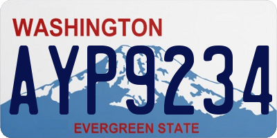 WA license plate AYP9234