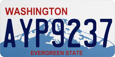 WA license plate AYP9237