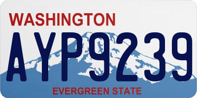 WA license plate AYP9239