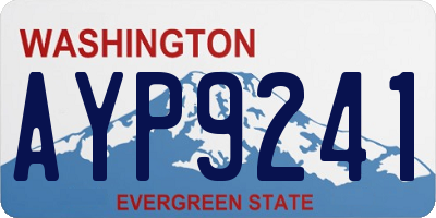 WA license plate AYP9241