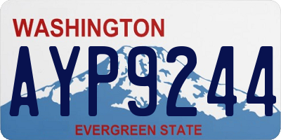 WA license plate AYP9244
