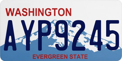 WA license plate AYP9245