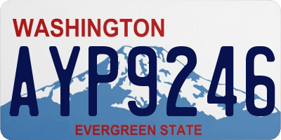 WA license plate AYP9246