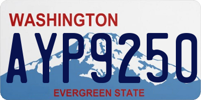 WA license plate AYP9250