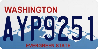 WA license plate AYP9251