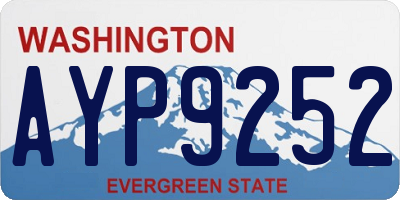 WA license plate AYP9252