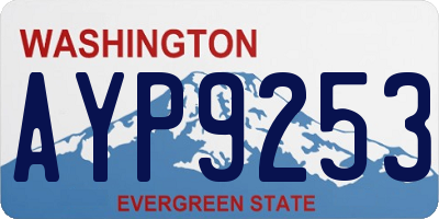 WA license plate AYP9253