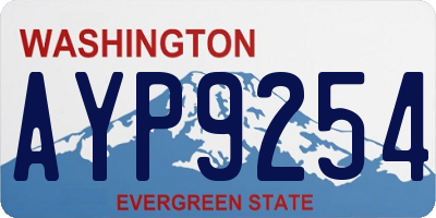 WA license plate AYP9254
