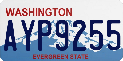 WA license plate AYP9255