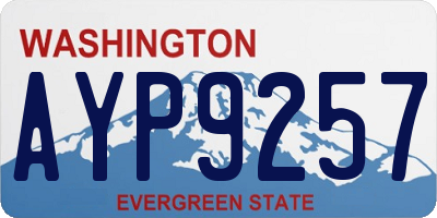 WA license plate AYP9257