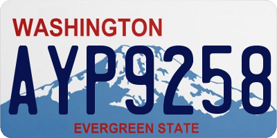 WA license plate AYP9258