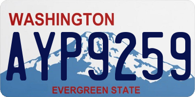 WA license plate AYP9259