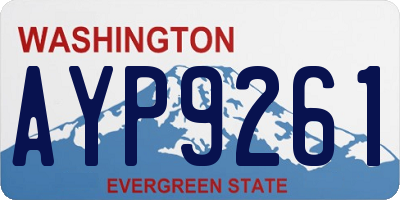 WA license plate AYP9261