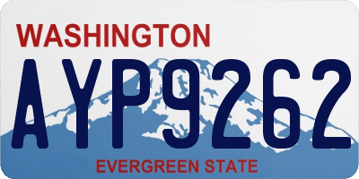 WA license plate AYP9262