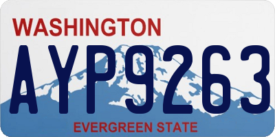 WA license plate AYP9263