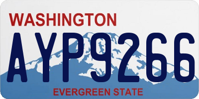 WA license plate AYP9266