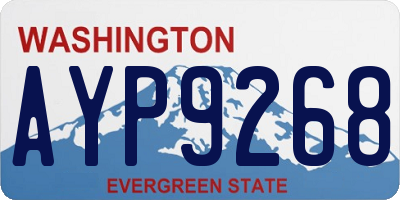 WA license plate AYP9268