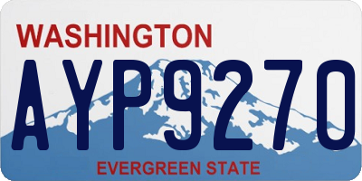 WA license plate AYP9270