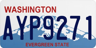 WA license plate AYP9271