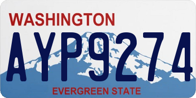 WA license plate AYP9274