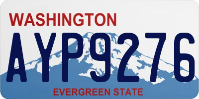 WA license plate AYP9276