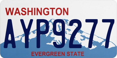 WA license plate AYP9277
