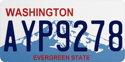 WA license plate AYP9278