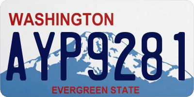 WA license plate AYP9281