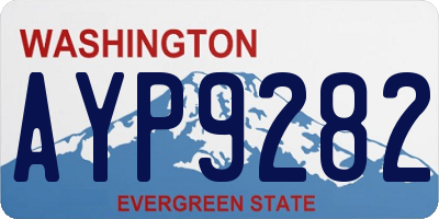 WA license plate AYP9282