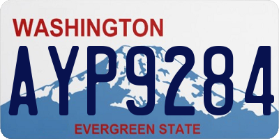 WA license plate AYP9284