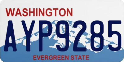 WA license plate AYP9285