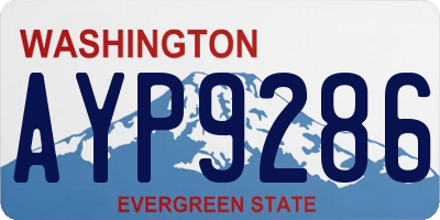 WA license plate AYP9286
