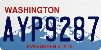 WA license plate AYP9287