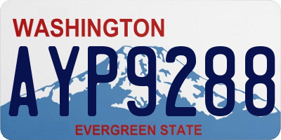 WA license plate AYP9288