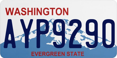 WA license plate AYP9290