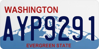 WA license plate AYP9291