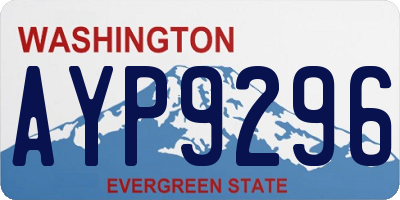 WA license plate AYP9296