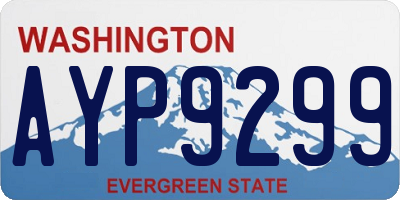 WA license plate AYP9299