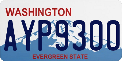 WA license plate AYP9300