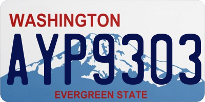 WA license plate AYP9303
