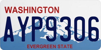 WA license plate AYP9306