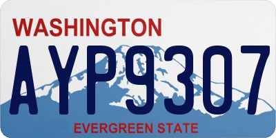 WA license plate AYP9307