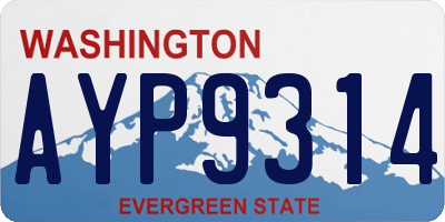 WA license plate AYP9314