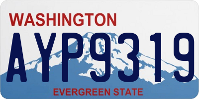 WA license plate AYP9319