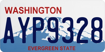 WA license plate AYP9328