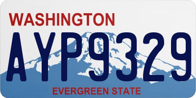 WA license plate AYP9329