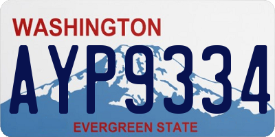 WA license plate AYP9334